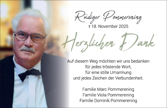 Traueranzeige von Rüdiger Pommerening von Deister- und Weserzeitung