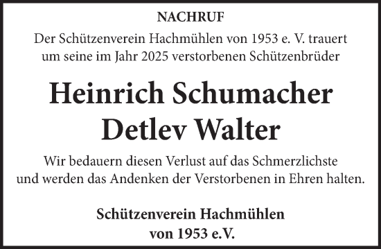 Traueranzeige von Detlev Walter von Neue Deister-Zeitung